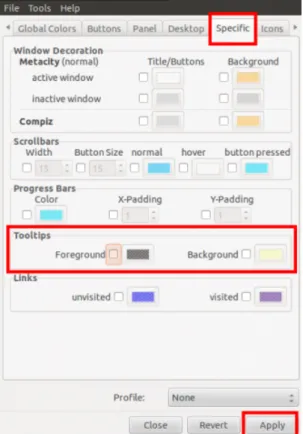Figure 5.4. Fixing the tooltip color issue Setting Up Debugging