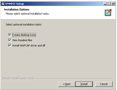 Figure 2.6. Installation options