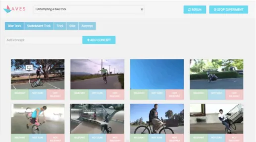 Fig. 4 Screenshot of our User Interface for the event ‘Attempting a bike trick’
