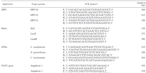TABLE 1. PCR primers and corresponding amplicons
