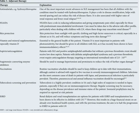 Table 3. Adjuvant therapy
