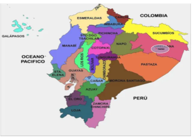 Figure 1: Map of Ecuador 