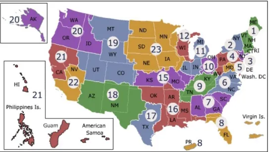 Figure 4. Veterans Integrated Service Network (VISN) map. 