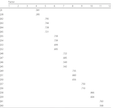 Table 5 Rotated factor matrix (Continued)