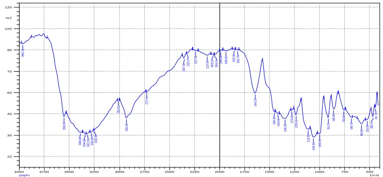 Fig. 1: IR spectrum of papain 