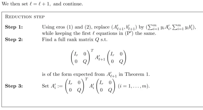 Figure 2.1: The reduction step used to obtain the reformulated system
