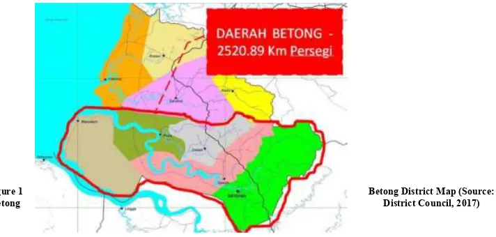 Figure 1 Betong District Map (Source: 