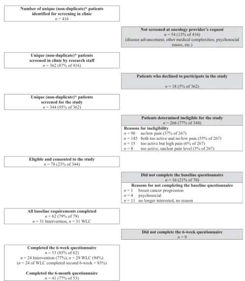 Figure 1. STROBE. *, Unique patients were screened 2–3 times to see if their joint symptoms or physical activity level had changed over time.