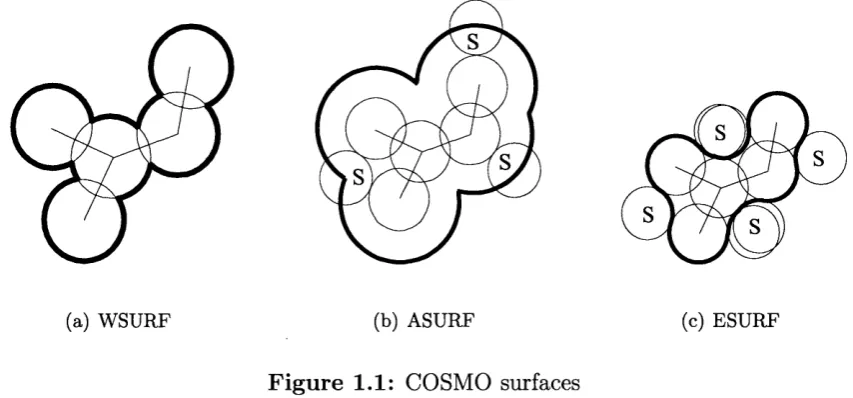Figure 1 .1 : COSMO surfaces