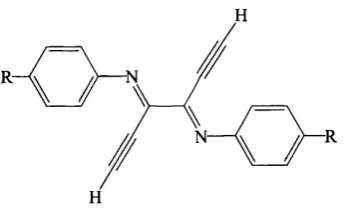Figure 3.1; General structure of the N,N'-pheny 1-2,3-dialkyny 1-1,4-diazabuta-1,3- 