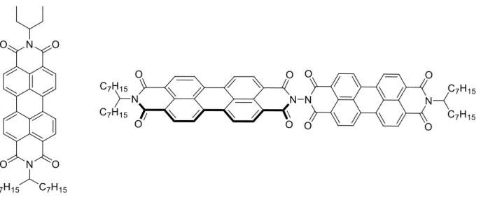 Figure 6: A perylene diimide and a twisted pereylene diimide dimer