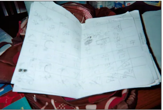Figure 6.4. Participant photograph: Schedule 