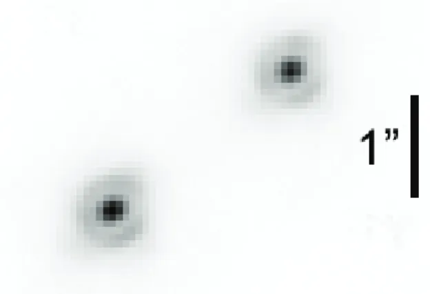Figure 12 . A 5.5 s image of GJ1116 taken in H-band with the near-infrared camera (linear stretch).