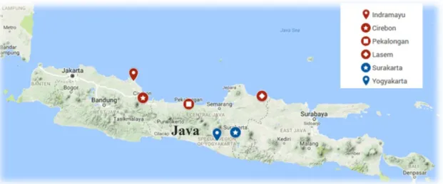Figure 6 Batik Producing Regions in Java 