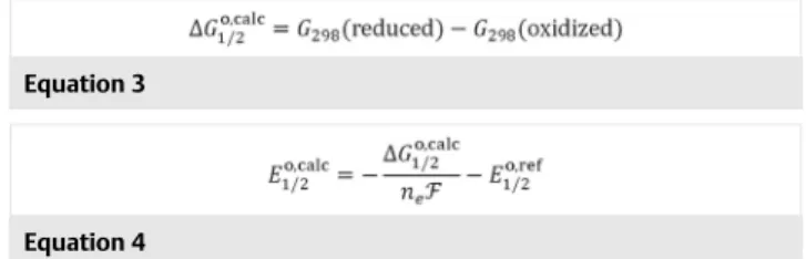 Figure 21   Plot of experimental vs. calculated redox potentials for a se- se-ries of organic compounds