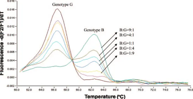 TABLE 2. Comparison between HBV genotypic analysis using two-step melting curve analysis with different amplicons and PCR-RFLP