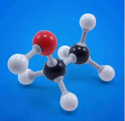 Figure 1: Model of the ethanol molecule. However, this model  can be used as a visual illustration of a simple case of indirect v
