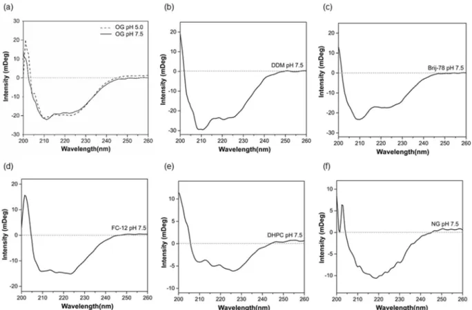 Table 1.  CD Secondary-structure analysis of PsbS in various detergent buffers.