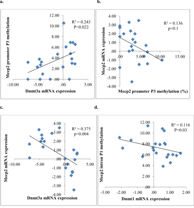 Figure 6. Linear regression for Mecp2 