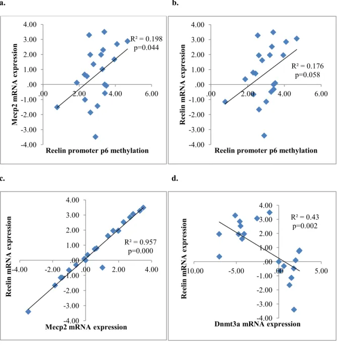 Figure 8.Linear regression of Reelin 