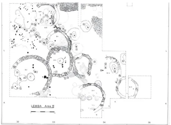 Figure 3.5: Plan of Area II at Lemba-Lakkous (after Peltenburg and Baird 1985, fig. 122 in: 