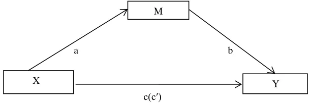 Figure 1: Simple mediation model  