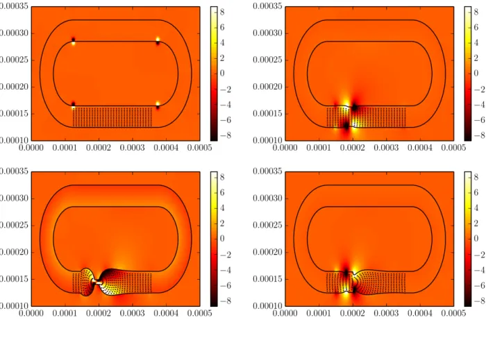 Figure 3.3.5: All images were taken from a dynamic suction pumping simulation with W o = 0.2.
