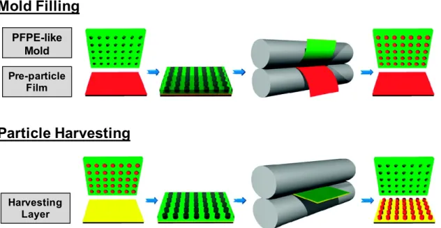 Figure 1.10 PRINT schematic. Schematic illustration of the PRINT process separated into the 