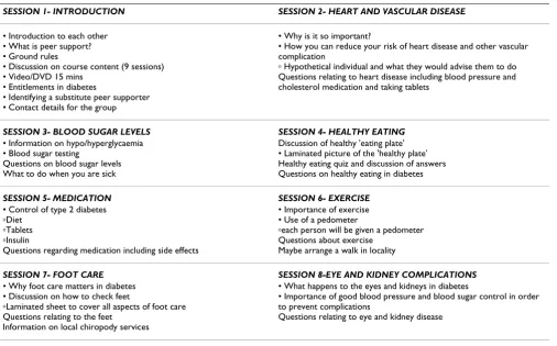 Table 4: Summary of content of meetings