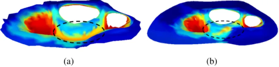 Figure 3.6: The same surface pair as shown in Fig. 3.5 except that some holes and truncation were added to (a).