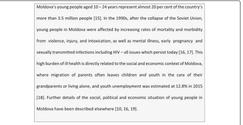 Fig. 1 The situation of young people in Moldova