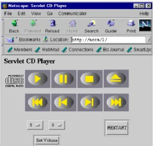 Figure 11.  A CD player HTML-based user-interface inside a Netscape Browser. 