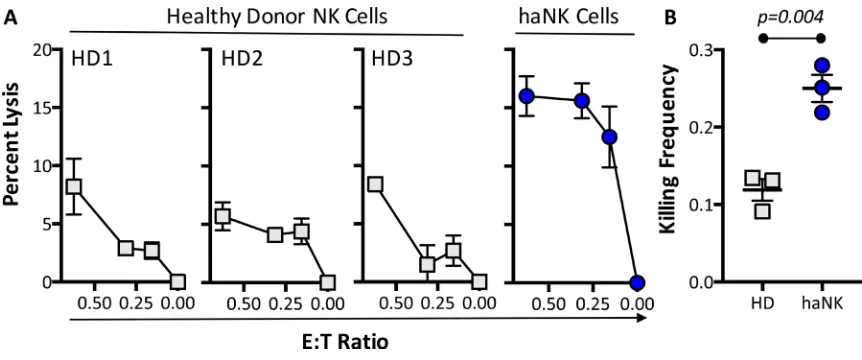 Table 1: Tumor cell lysis by irradiated haNK cells, and tumor cell expression of MICA, PD-L1, and MHC class I
