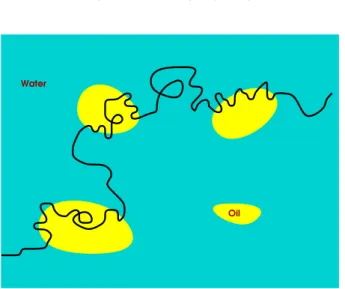 Fig. 1 An undirected copolymer in an emulsion