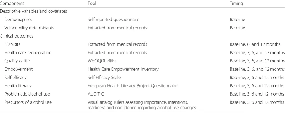 Table 3 Summary of the Clinical Measures in the Operation Phase