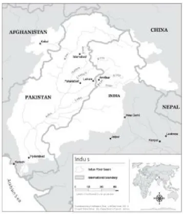 Figure 1: Map of the Indus River Basin