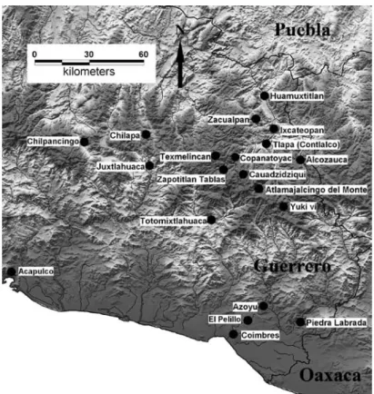 Figure 3. Map of Eastern Guerrero