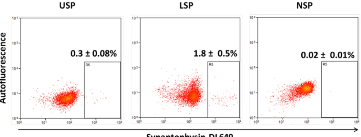 Figure 6. Quantifying the percent of enteroendocrine cells in SP subpopulations using  flow cytometric analysis of synaptophysin