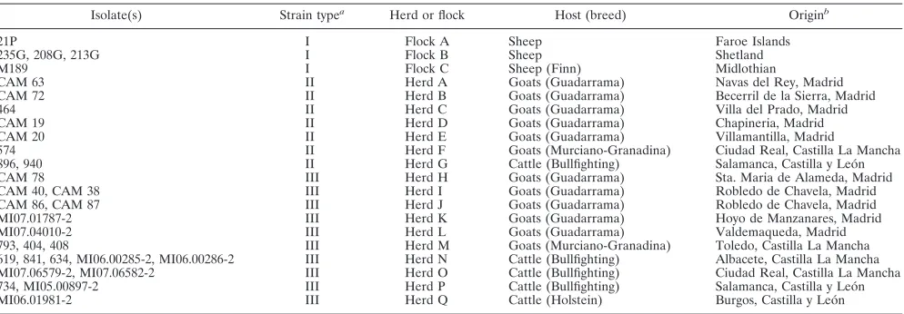 TABLE 1. Previously described SNPs in the 5� fragments of IS900 sequences relative to the M
