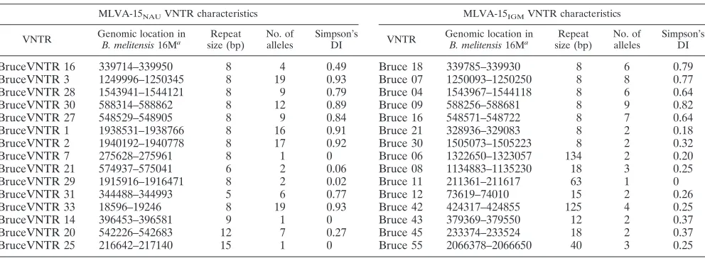 TABLE 1. Brucella melitensis isolates examined in this study