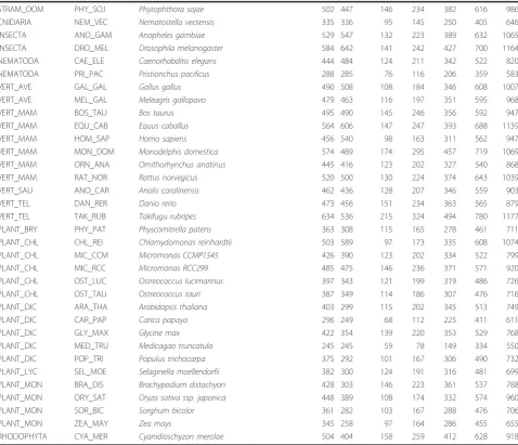Table 1 Protein size summary. (Continued)