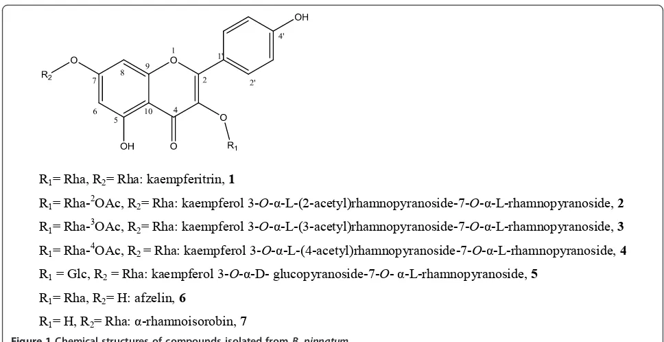 Figure 1 Chemical structures of compounds isolated from B. pinnatum.