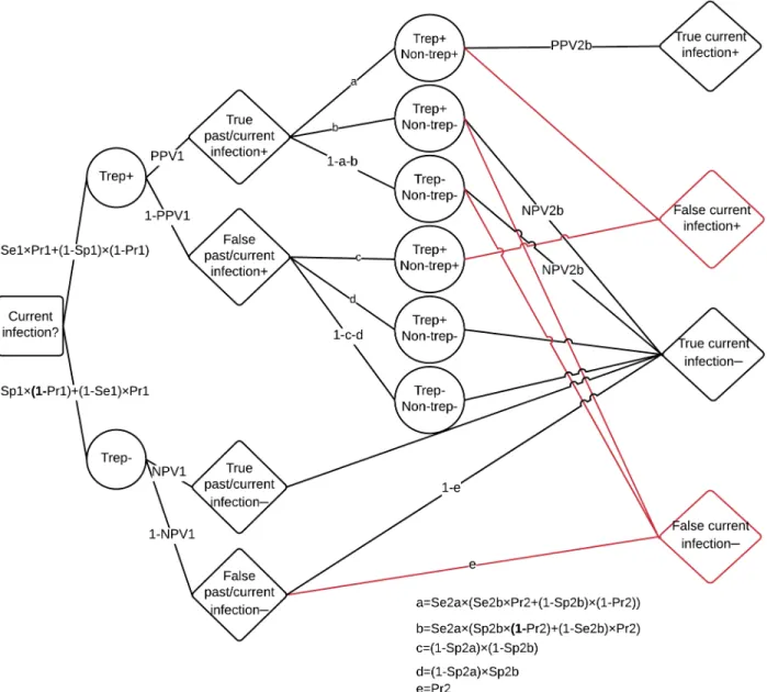 Fig 3. Decision model of diagnosis of current infection under the sequential testing strategy