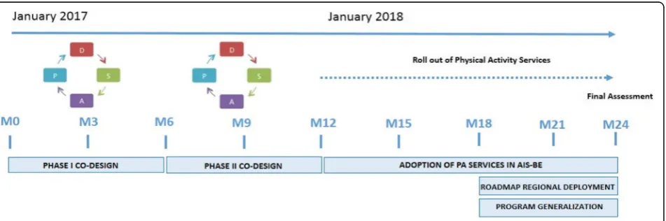 Fig. 3 Timeline for program development. The three implementation studies (Fig. 2) will be conducted in parallel