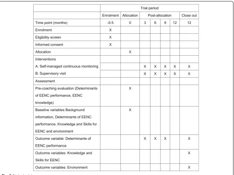 Fig. 2 Trial schedule