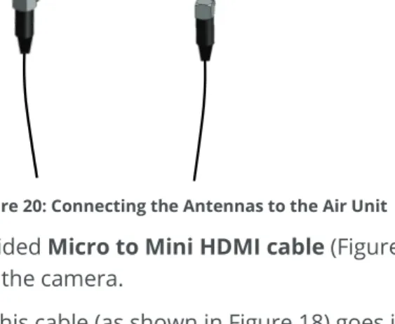 Figure 20: Connecting the Antennas to the Air Unit  