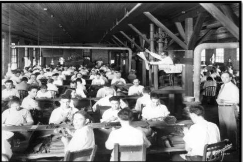 Figure 2. Tabaqueros working in Ybor City factory, 1927. 