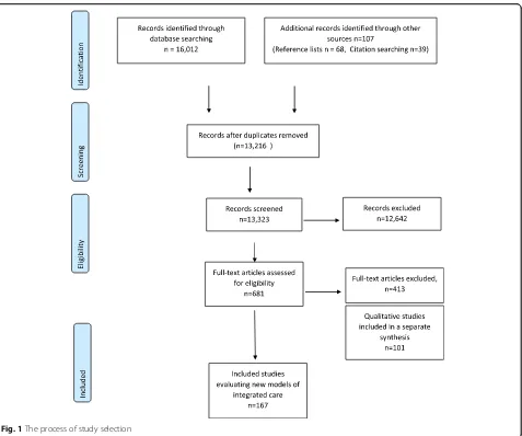 Fig. 1 The process of study selection