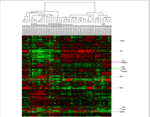 Table 1 Differentially expressed genes between each type of tumors and all others by SAM
