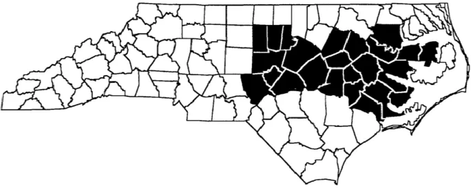 Figure 6. Carolina Breast Cancer Study Area (Phase 1 and 2) 